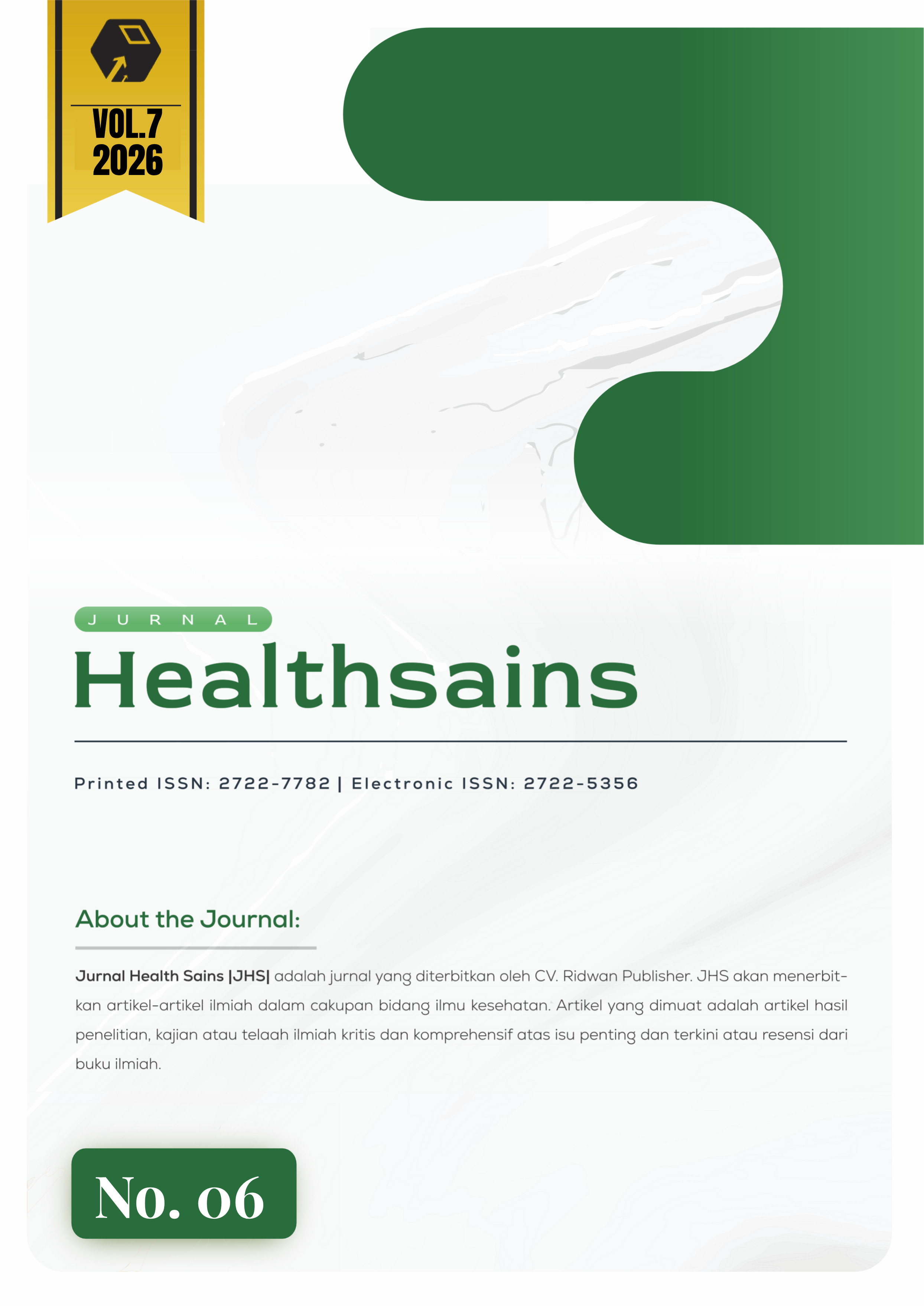 					View Vol. 7 No. 6 (2025): Journal Health Sains
				
